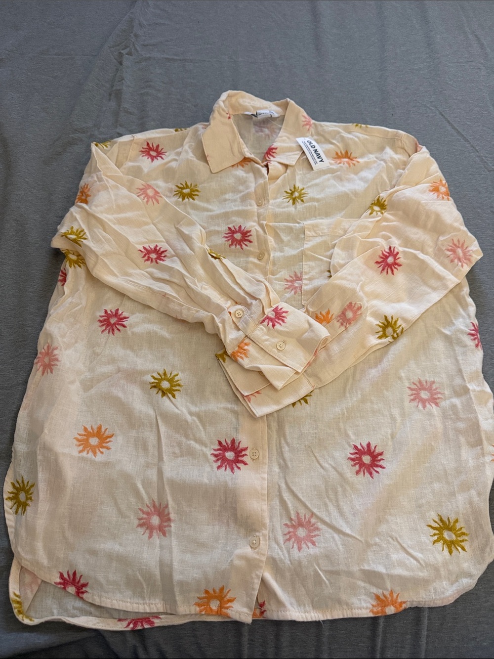 Old Navy Set with Pink, Orange & Yellow Floral Motifs